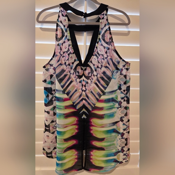 Bisou Bisou Vibrant Sheer Halter Top - Picture 4 of 11